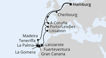 Route: Große Winterpause Kanaren mit AIDAmar