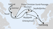 Route: Island & Grönland mit AIDAluna