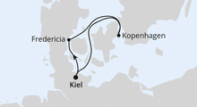 Route: Kurzreise nach Dänemark ab Kiel 2 mit AIDAbella