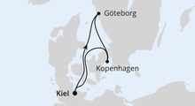 Route: Kurzreise nach Göteborg & Kopenhagen ab Kiel mit AIDAluna