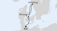 Route: Kurzreise nach Århus & Göteborg ab Kiel mit AIDAbella