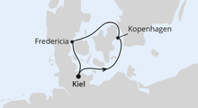 Route: Kurzreise nach Dänemark ab Kiel 2 mit AIDAbella