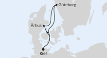 Route: Kurzreise nach Århus & Göteborg ab Kiel mit AIDAbella