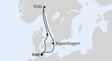 Route: Kurzreise nach Oslo & Kopenhagen ab Kiel mit AIDAbella