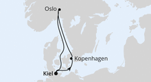 Route: Kurzreise nach Oslo & Kopenhagen ab Kiel mit AIDAbella