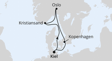 Route: Skandinavische Städte ab Kiel mit AIDAbella