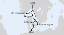 Route: Skandinavische Highlights ab Kiel mit AIDAnova