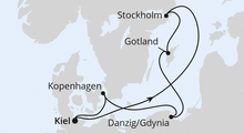 Route: Schweden, Polen & Dänemark ab Kiel mit AIDAbella