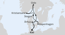 Route: Skandinavische Highlights ab Kiel mit AIDAnova