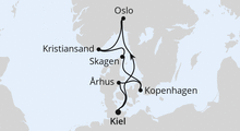 Route: Skandinavische Highlights ab Kiel mit AIDAnova