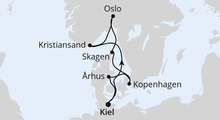 Route: Skandinavische Highlights ab Kiel mit AIDAnova