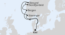 Route: Norwegen ab Kiel mit AIDAnova