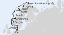 Route: Norwegen mit Lofoten & Nordkap mit AIDAbella