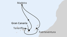 Route: Kanaren & Madeira mit AIDAblu