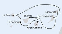 Route: Kanaren mit La Gomera mit AIDAblu