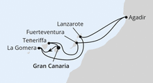 Route: Kanaren & Marokko mit AIDAblu