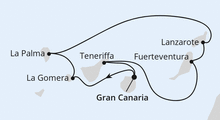 Route: Kanaren mit La Gomera mit AIDAbella