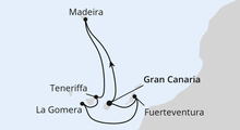 Route: Kanaren & Madeira mit AIDAbella