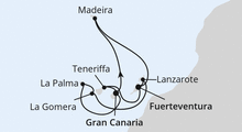 Route: Große Kanaren-Rundreise & Madeira mit AIDAblu