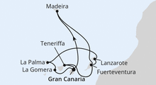 Route: Kanaren & Madeira mit La Gomera mit AIDAblu