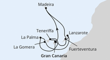 Route: Kanaren & Madeira mit La Gomera mit AIDAblu