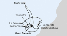 Route: Große Kanaren-Reise mit La Gomera & Madeira mit AIDAbella