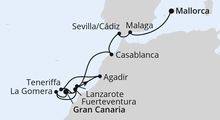 Route: Kanaren, Marokko & Andalusien ab Gran Canaria 1 mit AIDAblu