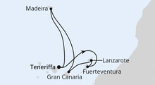 Route: Kanaren & Madeira ab Teneriffa mit AIDAcosma