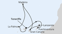 Route: Kanaren & Madeira ab Teneriffa mit AIDAcosma