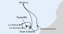 Route: Feiertagsreise Kanaren & Madeira mit AIDAbella