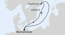 Route: Kurzreise nach Stockholm & Gotland ab Warnemünde mit AIDAmar