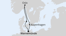 Route: Kurzreise nach Oslo & Kopenhagen mit AIDAdiva