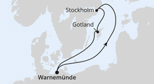 Route: Kurzreise nach Stockholm & Gotland ab Warnemünde mit AIDAmar