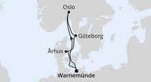 Route: Kurzreise nach Skandinavien mit AIDAmar