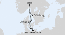 Route: Kurzreise nach Skandinavien ab Warnemünde mit AIDAmar