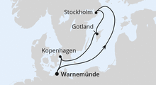 Route: Kurzreise Schweden & Dänemark 1 mit AIDAmar