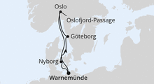 Route: Kurzreise nach Skandinavien ab Warnemünde mit AIDAmar