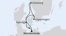 Route: Kurzreise nach Skandinavien ab Warnemünde mit AIDAmar