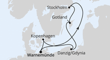 Route: Schweden, Polen & Dänemark ab Warnemünde mit AIDAluna