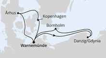 Route: Dänemark & Polen ab Warnemünde mit AIDAmar