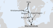 Route: Skandinavische Städte ab Warnemünde mit AIDAmar