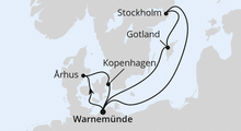 Route: Schweden & Dänemark ab Warnemünde mit AIDAmar