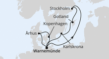 Route: Schweden & Dänemark ab Warnemünde 1 mit AIDAmar