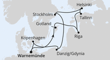 Route: Städte der Ostsee ab Warnemünde 1 mit AIDAmar