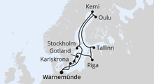 Route: Schärengärten der Ostsee ab Warnemünde mit AIDAmar