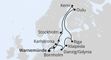 Route: Schärengärten der Ostsee ab Warnemünde mit AIDAmar