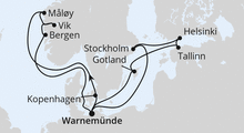 Route: Highlights der Nord- und Ostseeküste 2 mit AIDAdiva