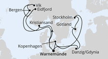 Route: Highlights der Nord- und Ostseeküste 1 mit AIDAluna