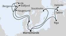 Route: Highlights der Nord- und Ostseeküste 2 mit AIDAdiva