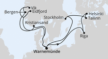 Route: Highlights der Nord- und Ostseeküste 2 mit AIDAdiva